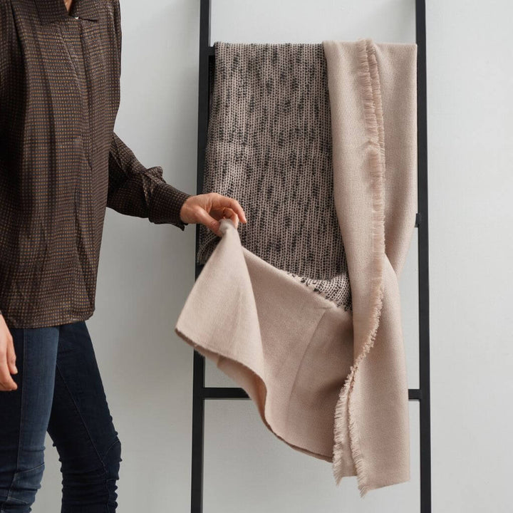 Flo Brown Merino Textured Handloom Throw