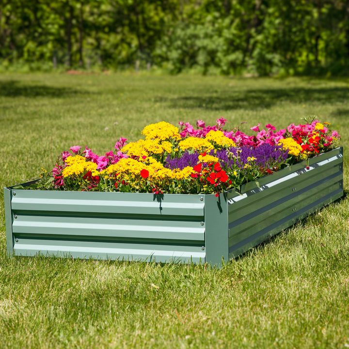 Galvanized Steel Rectangle Raised Garden Bed