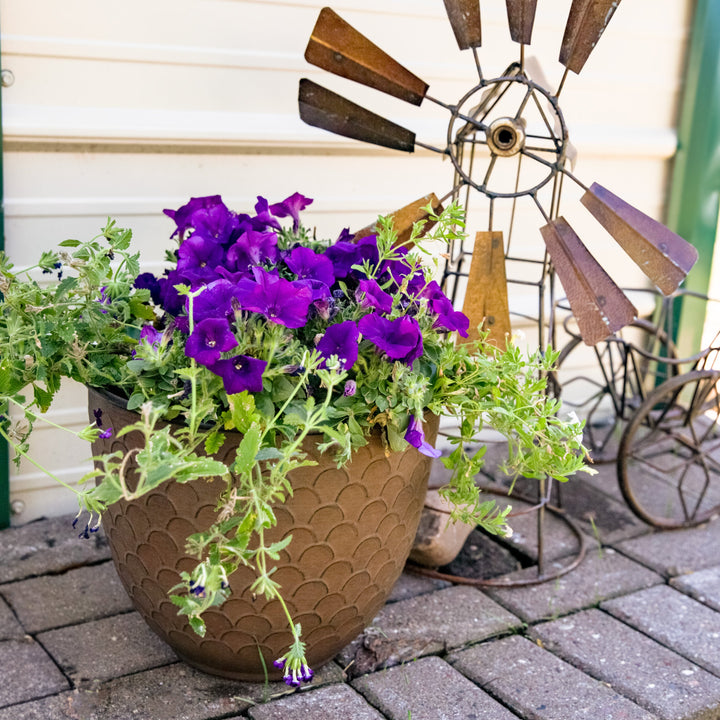 Dinah Metal Outdoor Plant Pots - 12.5"
