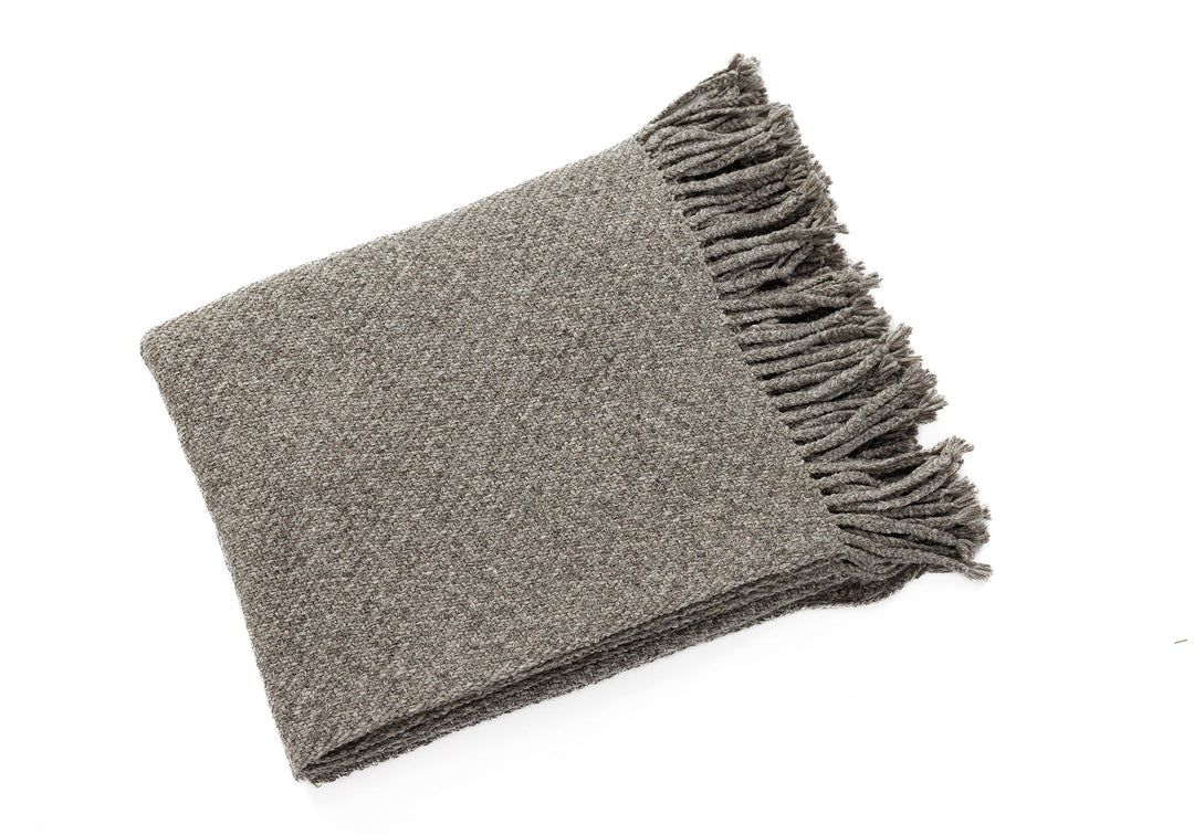 Kulsi Collection - Pima Cotton &amp; Undyed Baby Alpaca - Graphite Throw