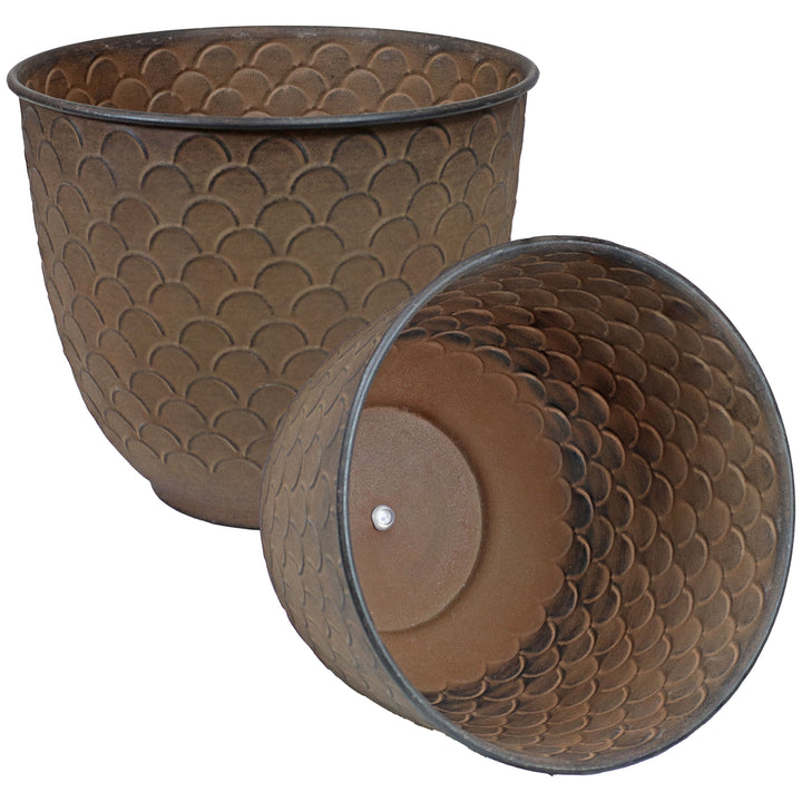 Dinah Metal Outdoor Plant Pots - 12.5"
