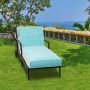 100% Premium Turkish Cotton Chaise Lounge Cover with Pockets