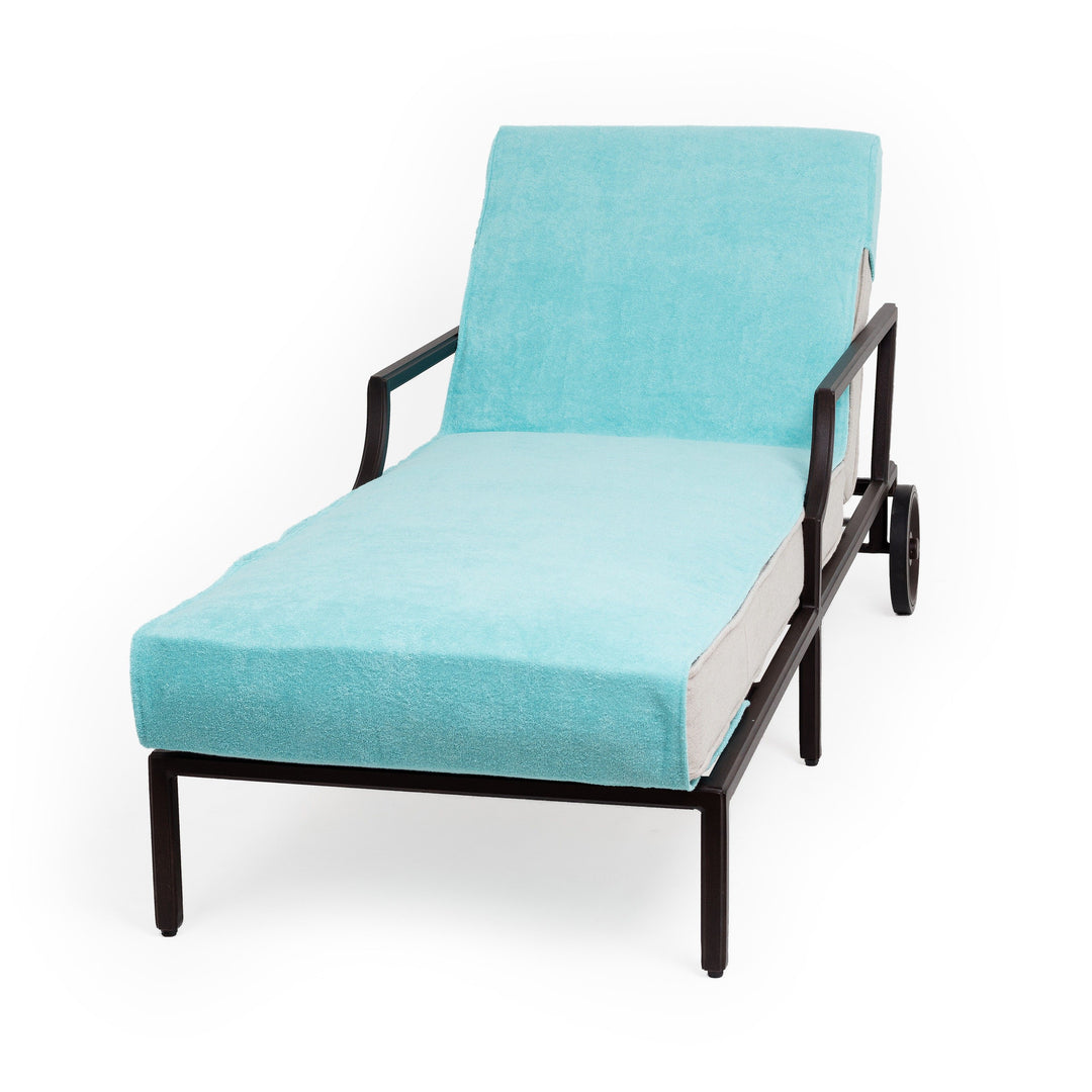 100% Premium Turkish Cotton Chaise Lounge Cover with Pockets