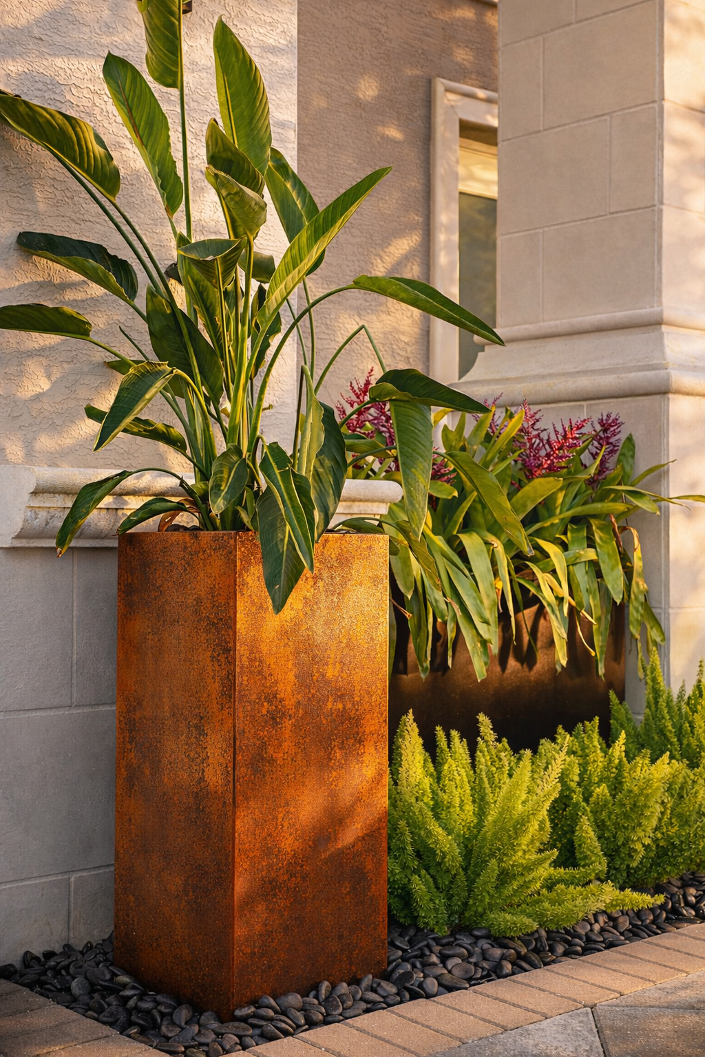 Corten Steel Column Planters - FREE SHIPPING!