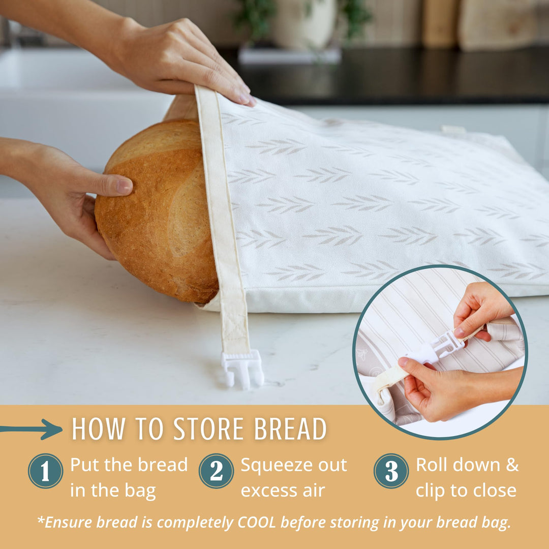 Reusable Beeswax Bread Bags for Homemade Bread &amp; Sourdough