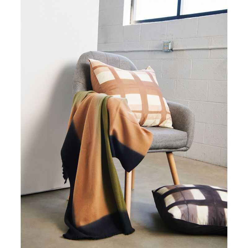 Olyv Green Hand Spun Merino Handloom Throw