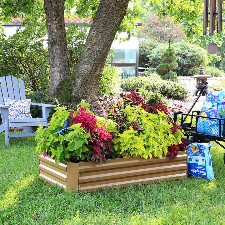 Galvanized Steel Raised Garden Bed - Rectangle - 48"