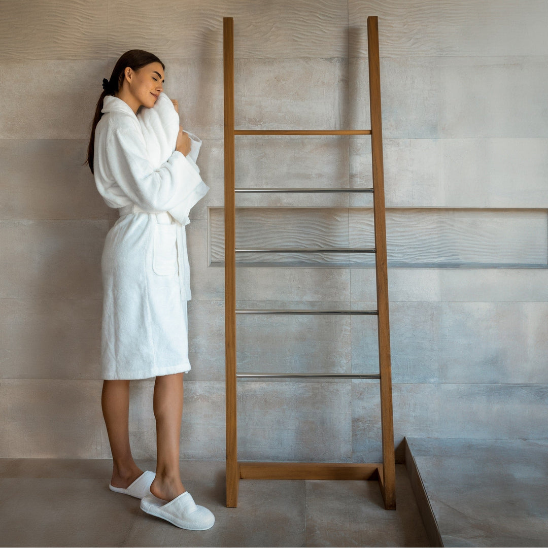 Luxury Organic Bathrobe &amp; Slipper Set