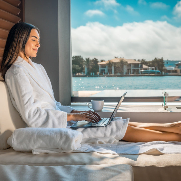Luxury Organic Bathrobe &amp; Slipper Set