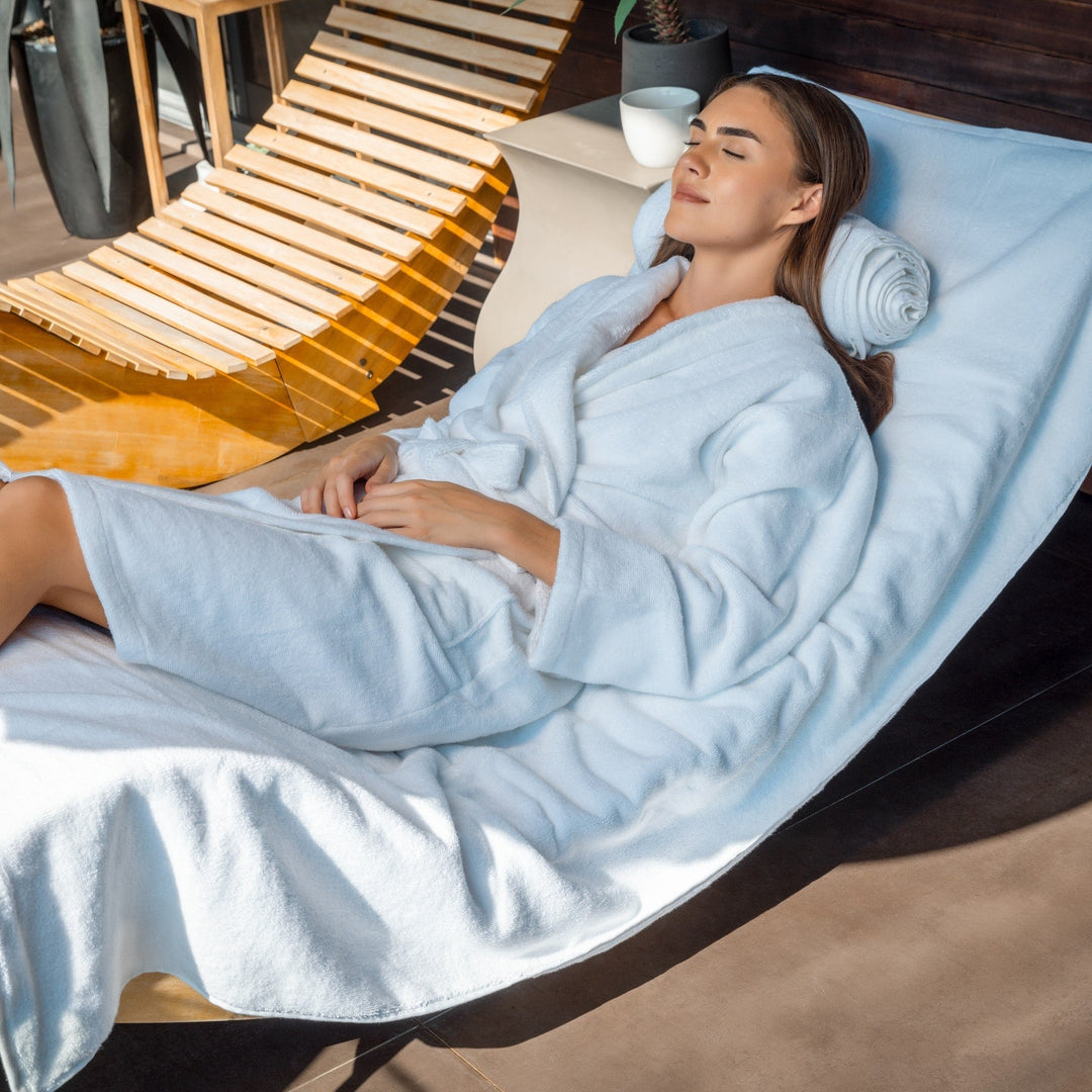 Luxury Organic Bathrobe &amp; Slipper Set