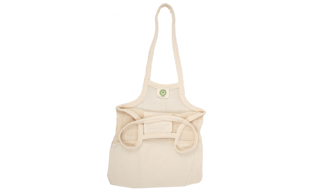 Mesh &amp; Fabric Tote Bag
