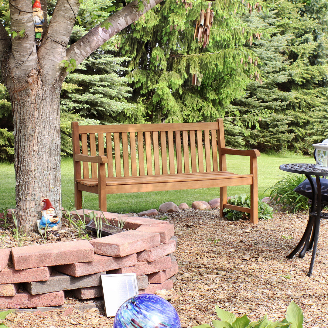 2-Person Teak Patio Bench for Outside