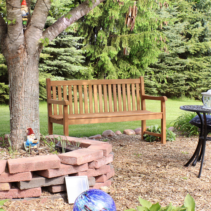 2-Person Teak Patio Bench for Outside