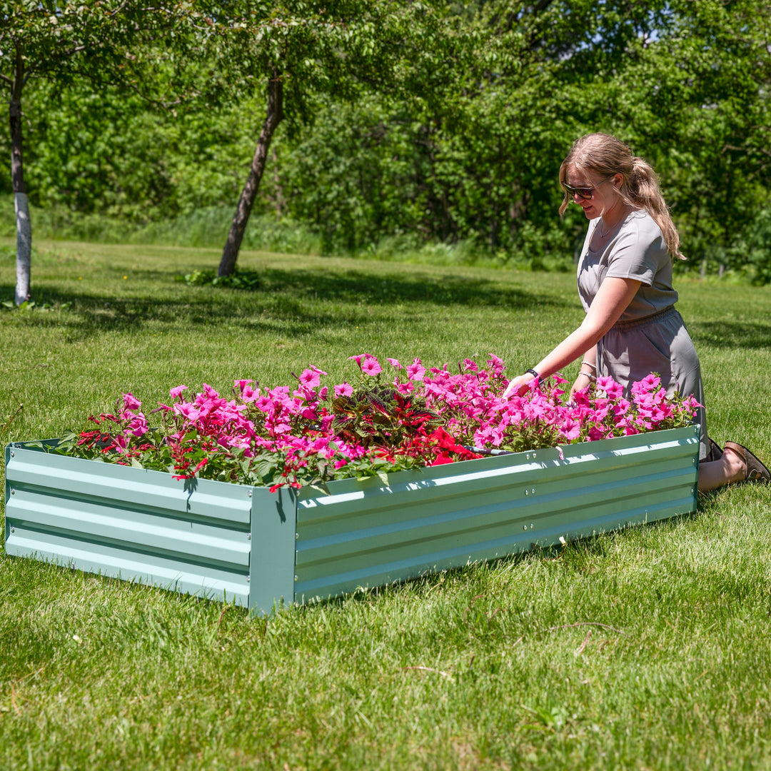 Galvanized Steel Rectangle Raised Garden Bed