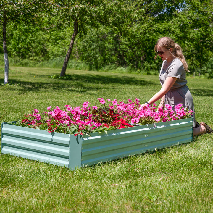 Galvanized Steel Rectangle Raised Garden Bed