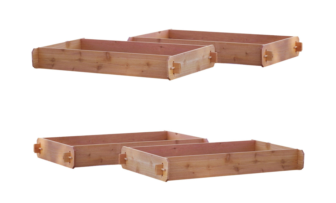 SET OF 2 Timberlane Gardens Easy Raised Garden Bed Kits. Double Deep. Select Cedar. Mortise &amp; Tenon. 2&