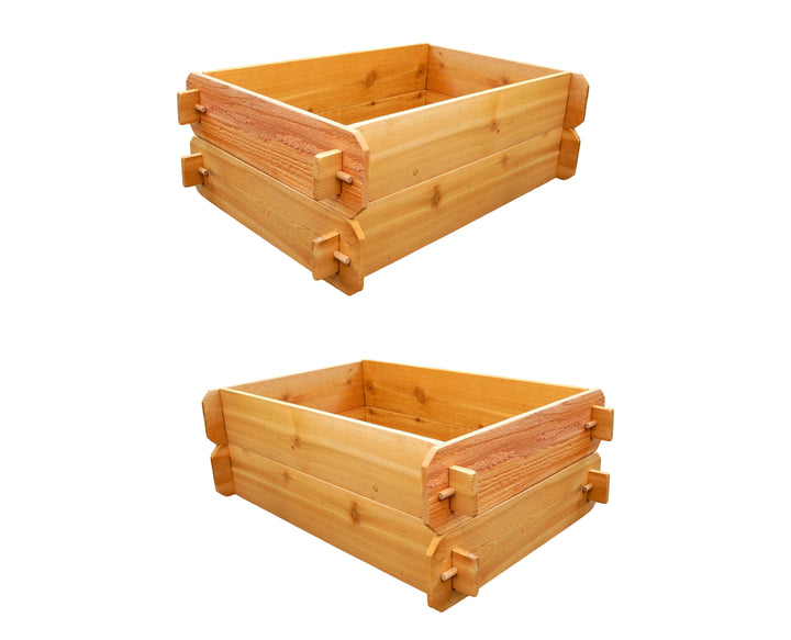 SET OF 2 Timberlane Gardens Easy Raised Garden Bed Kits Double. Deep. Select Cedar. Mortise &amp; Tenon. 2&