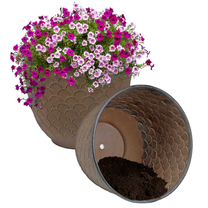 Dinah Metal Outdoor Plant Pots - 12.5"