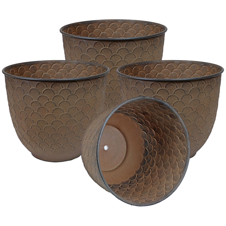 Dinah Metal Outdoor Plant Pots - 12.5"
