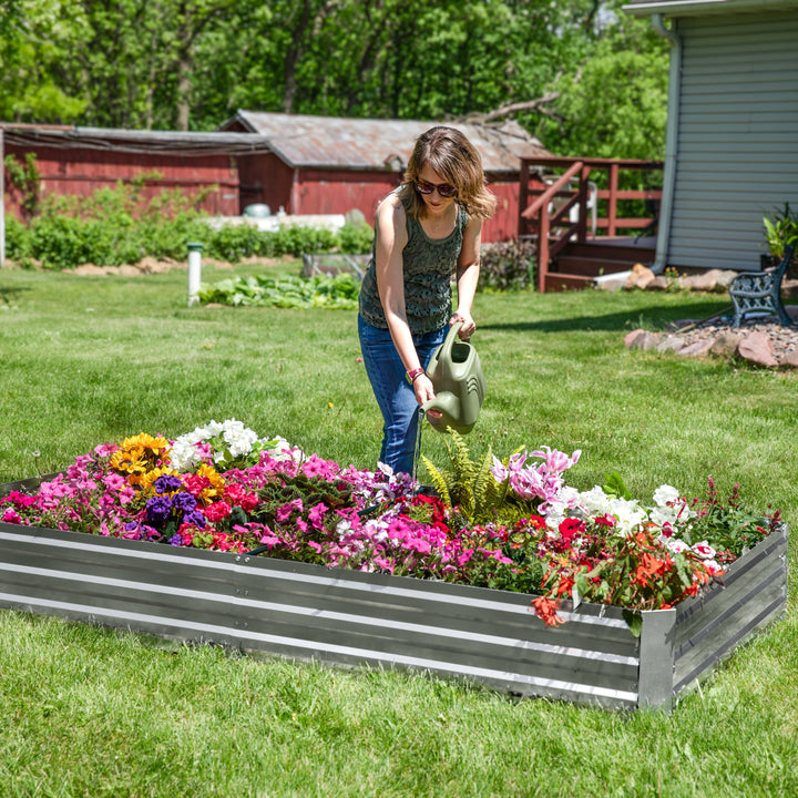 Galvanized Steel Rectangle Raised Garden Bed