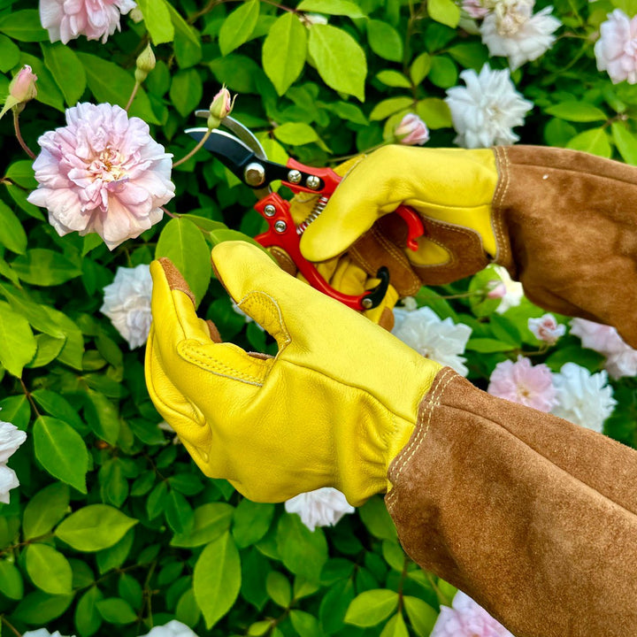 Rose Pruning Gloves – Long Soft Cowhide Garden Gloves