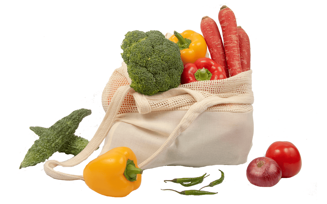Mesh &amp; Fabric Tote Bag
