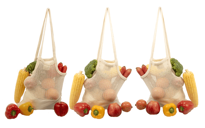 Mesh &amp; Fabric Tote Bag