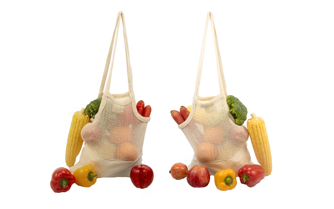 Mesh &amp; Fabric Tote Bag