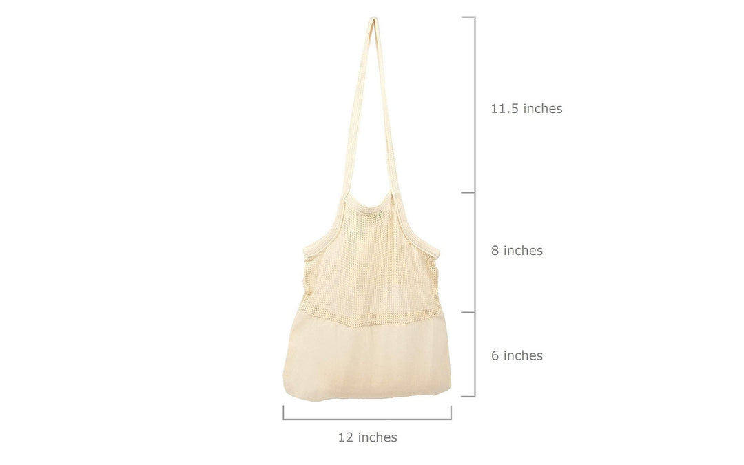 Mesh &amp; Fabric Tote Bag
