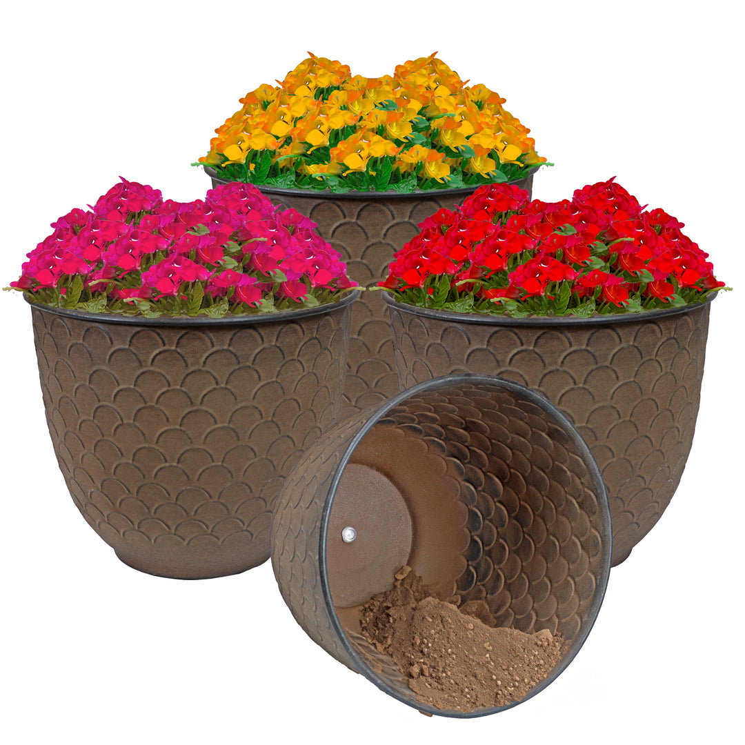 Dinah Metal Outdoor Plant Pots - 12.5"