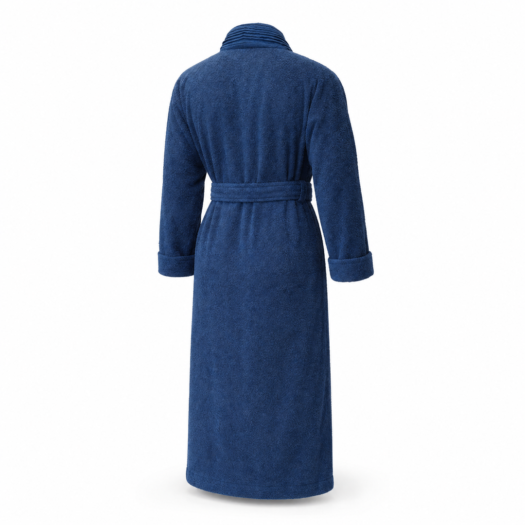 Turkish Cotton Terry Cloth Pleated Bathrobe