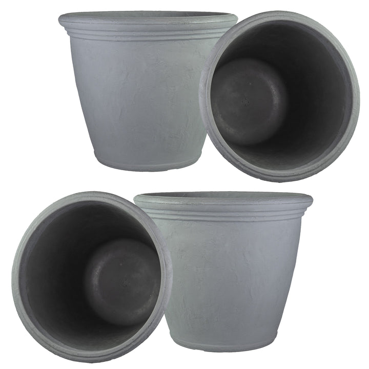 Anjelica Polyresin Large Round Outdoor Planter