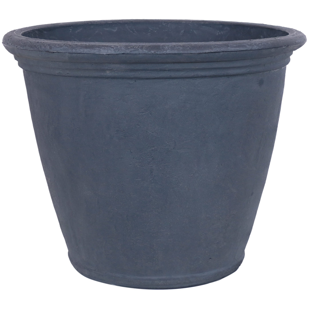 Anjelica Polyresin Large Round Outdoor Planter