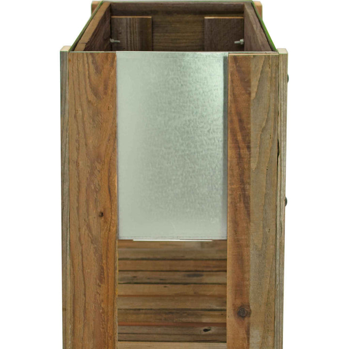 Raised /Elevated Redwood Bed Planter Box on Casters - Made in the U.S.A