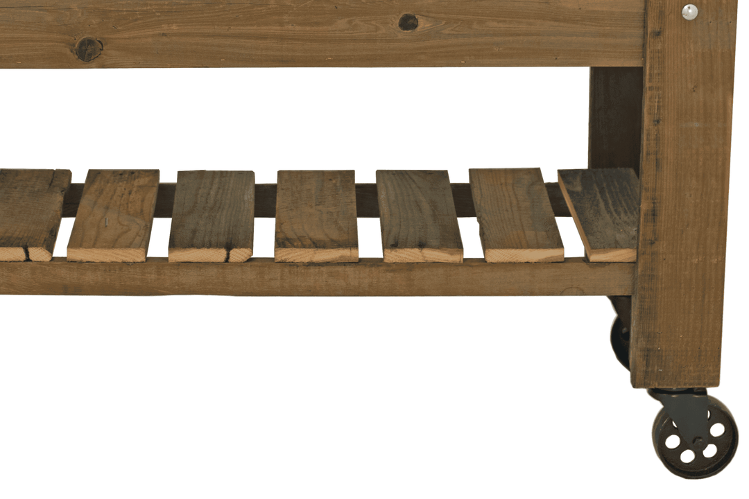 Raised /Elevated Redwood Bed Planter Box on Casters - Made in the U.S.A