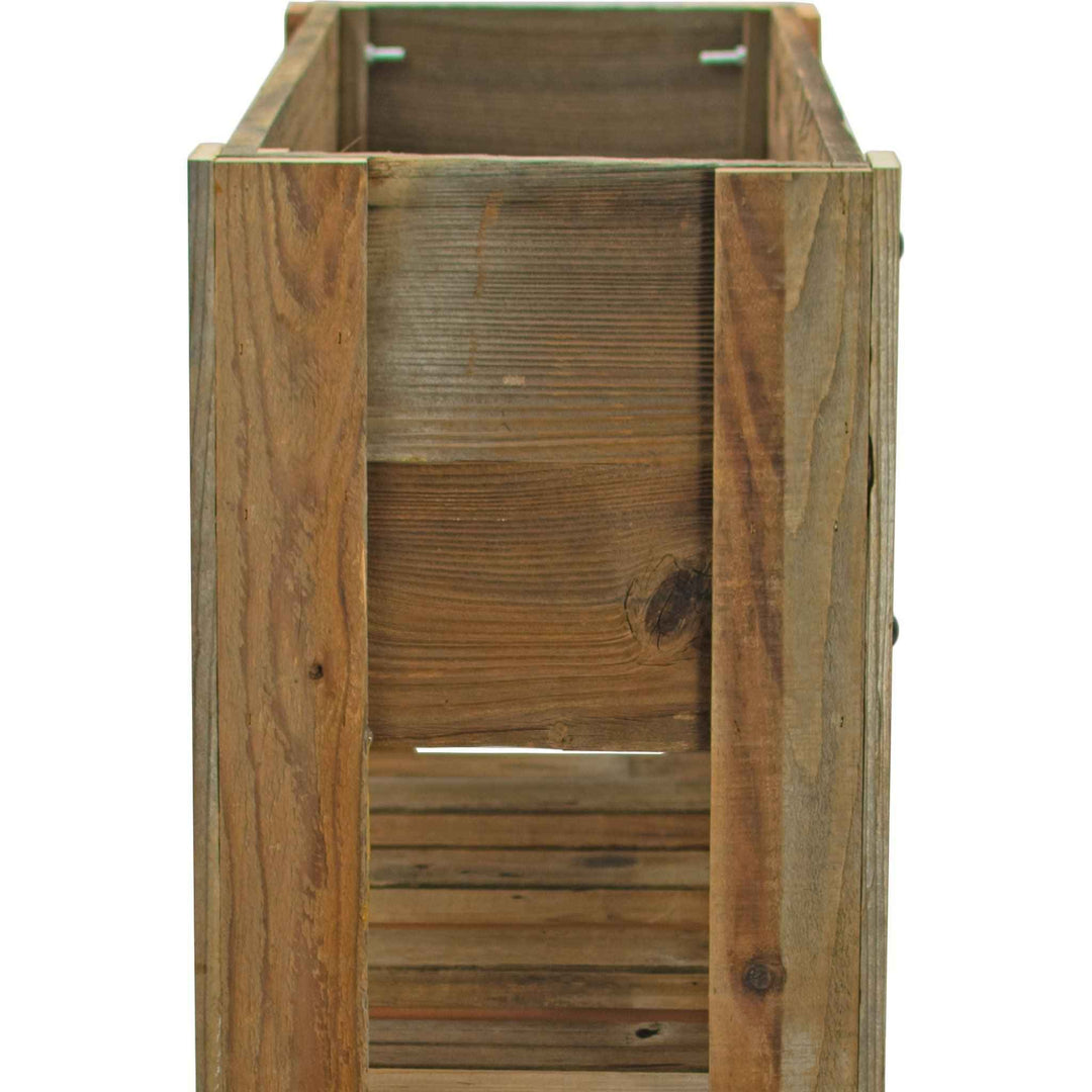 Raised /Elevated Redwood Bed Planter Box on Casters - Made in the U.S.A