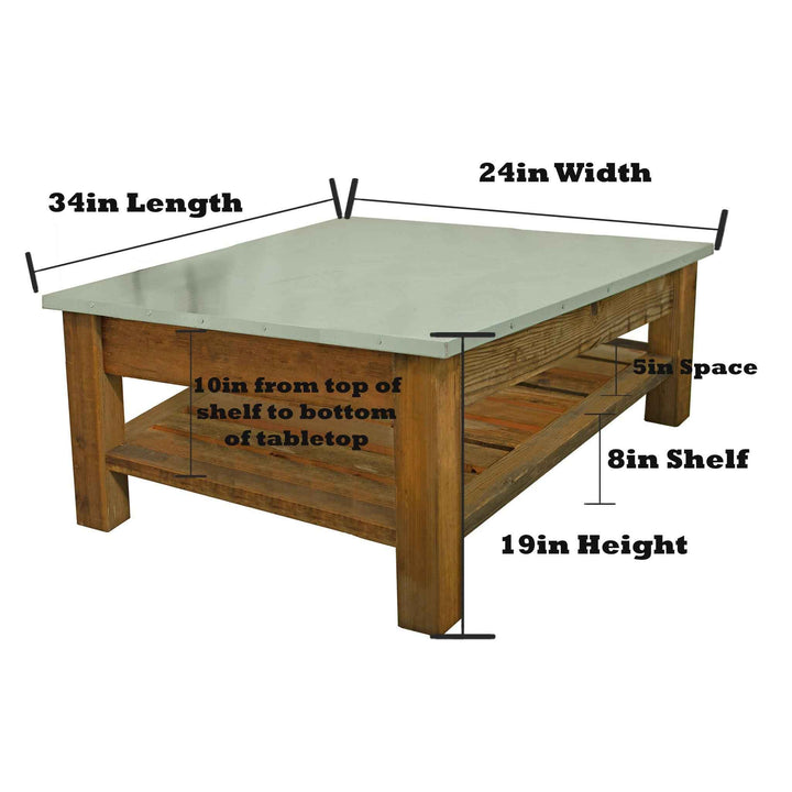 Redwood Patio Coffee Table - Made in the U.S.A