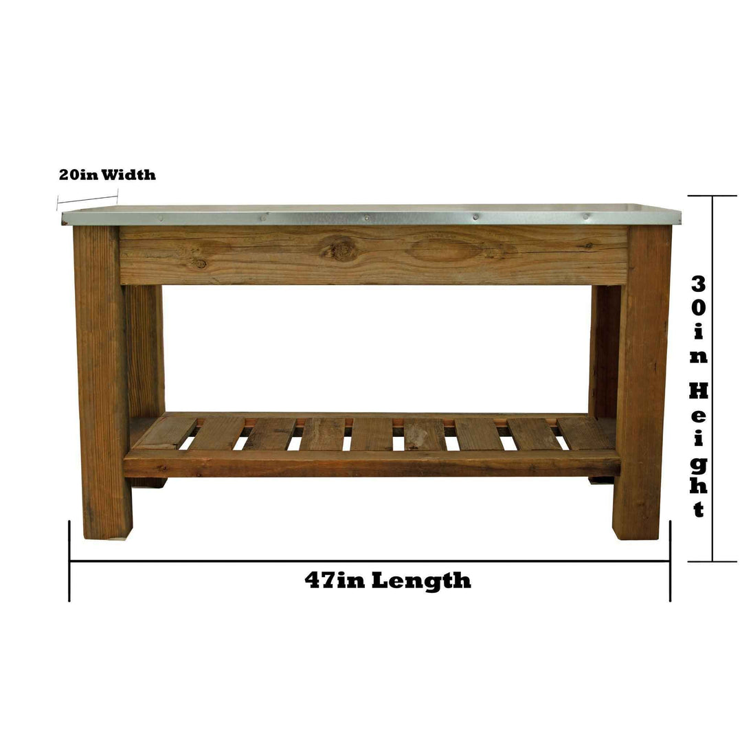 Redwood Patio Console Table - Made in the U.S.A