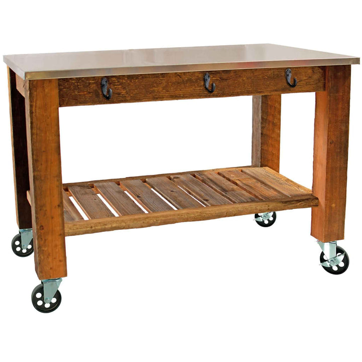 Redwood Potting Table Rolling Cart - Multiple Choice Available - Made in the U.S.A