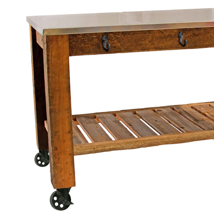 Redwood Potting Table Rolling Cart - Multiple Choice Available - Made in the U.S.A