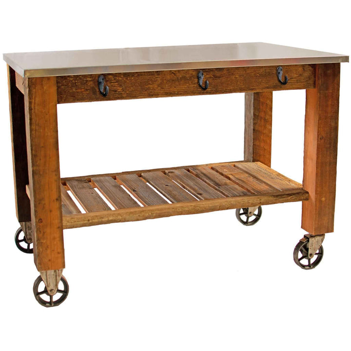 Redwood Potting Table Rolling Cart - Multiple Choice Available - Made in the U.S.A