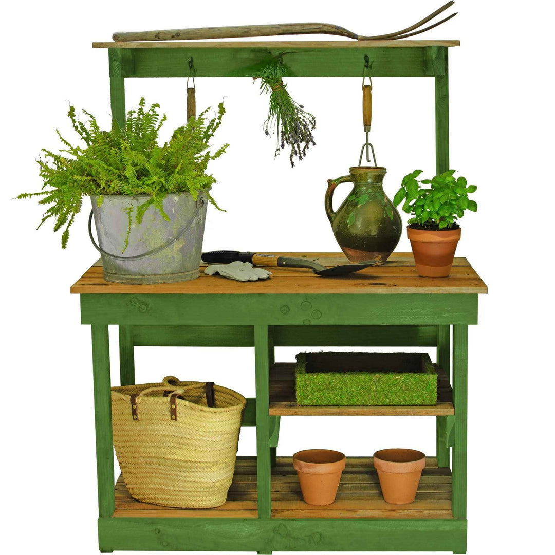 Rustic Redwood Gardening Workbench And Potting Table - Made in the U.S.A