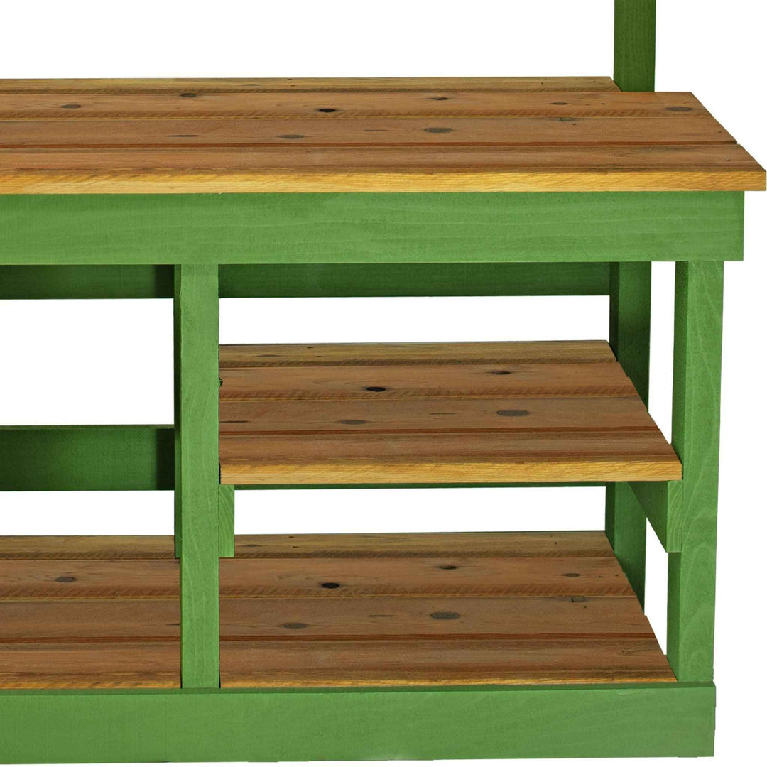 Rustic Redwood Gardening Workbench And Potting Table - Made in the U.S.A