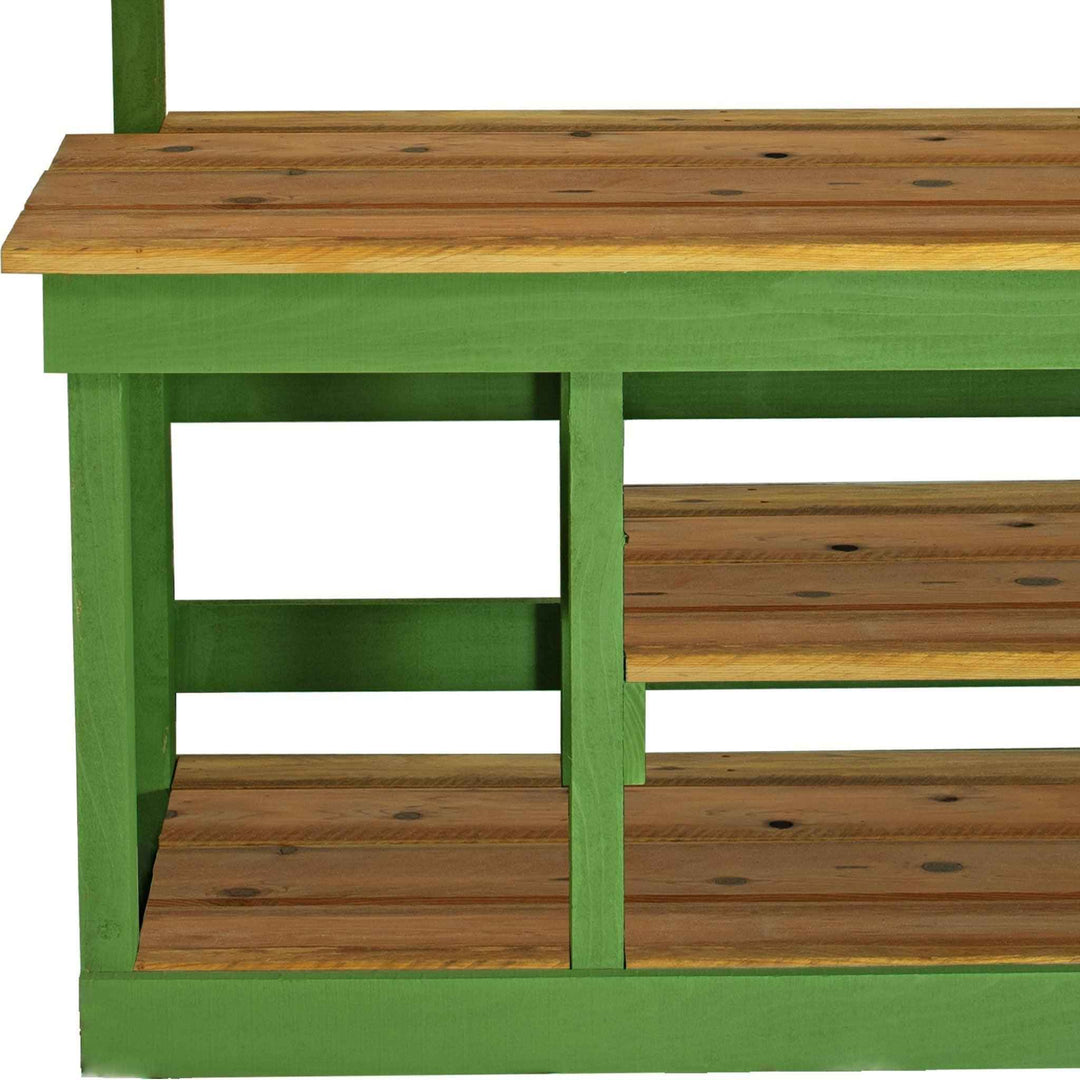 Rustic Redwood Gardening Workbench And Potting Table - Made in the U.S.A