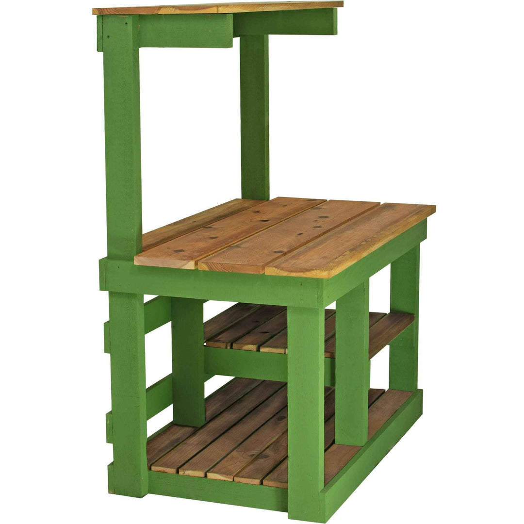 Rustic Redwood Gardening Workbench And Potting Table - Made in the U.S.A