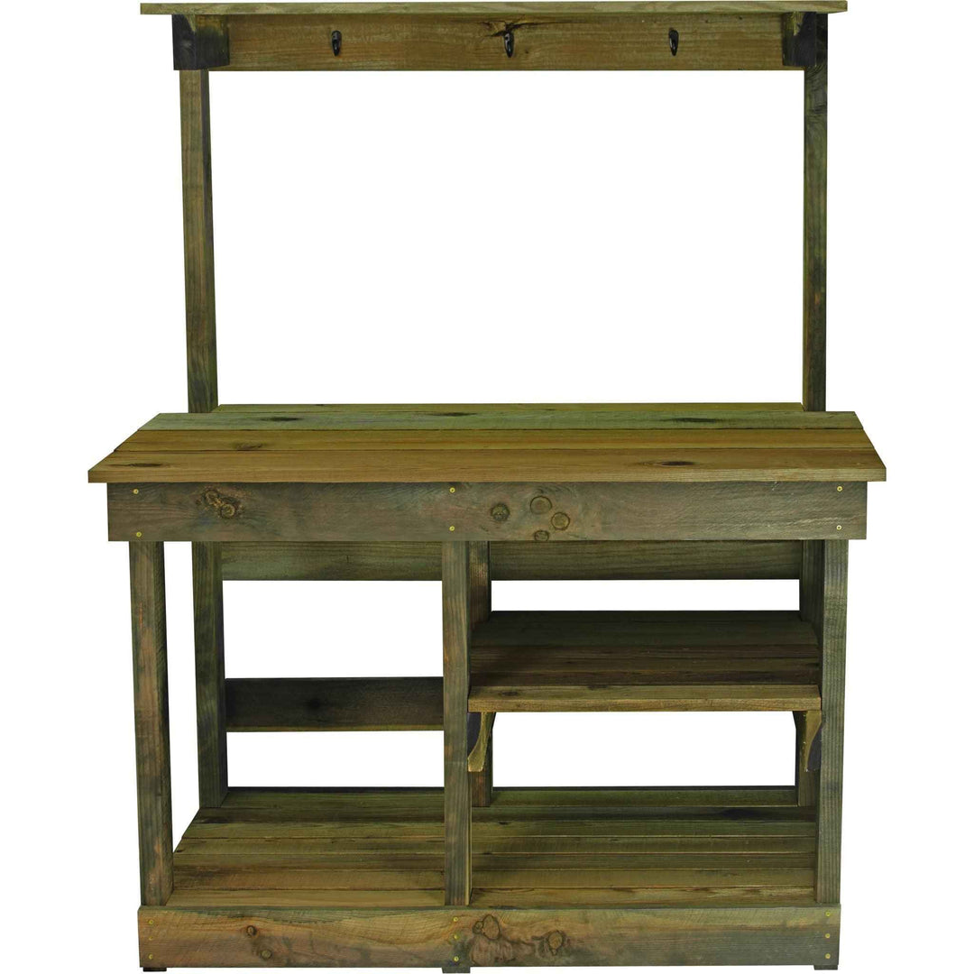 Rustic Redwood Gardening Workbench And Potting Table - Made in the U.S.A