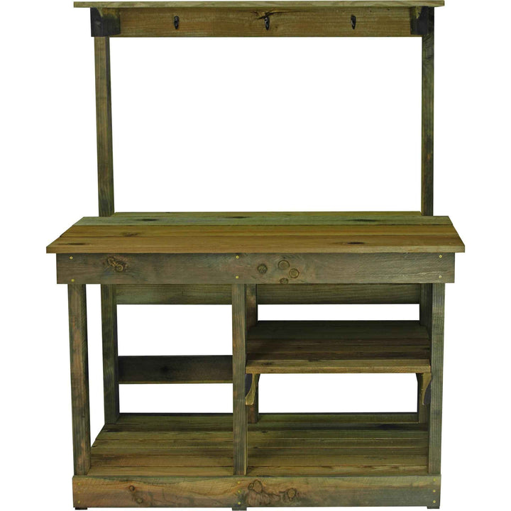 Rustic Redwood Gardening Workbench And Potting Table - Made in the U.S.A