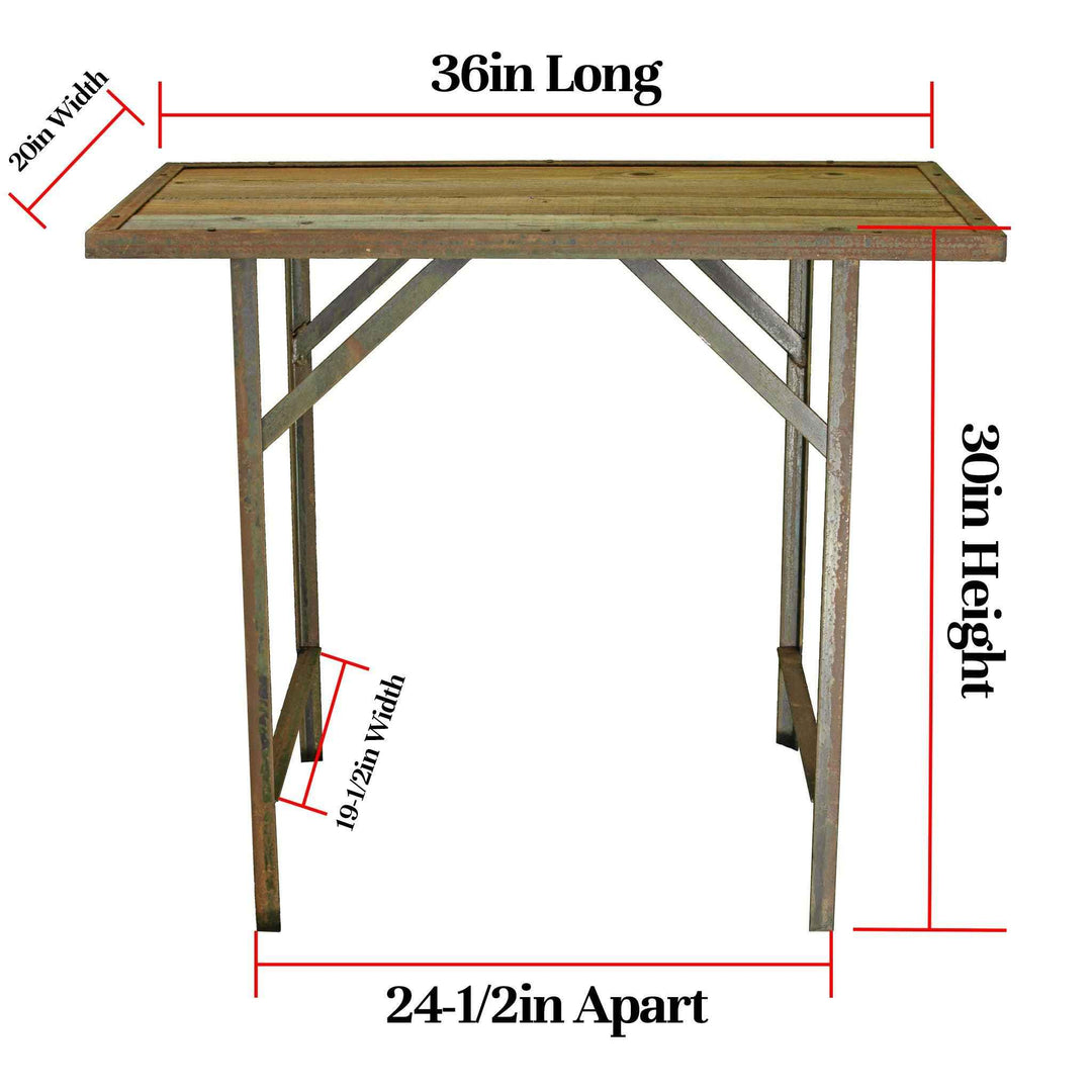 Rustic Redwood Outdoor Work Table - Made in the U.S.A
