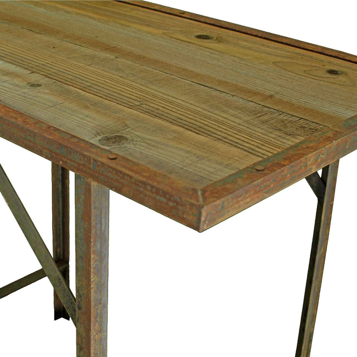 Rustic Redwood Outdoor Work Table - Made in the U.S.A