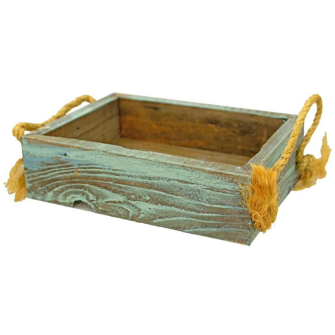 Rustic Redwood Planter Box Set with Rope Handles (9-Piece Collection)-Made in the U.S.A